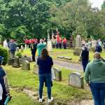 Ceremony in Upland Baptist Church cemetery.
